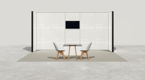 Gotowe stoisko 5 × 4 m, półwyspowe, M100 LED