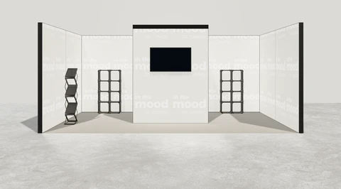 Gotowe stoisko 6 × 4 m, szeregowe, M100 LED
