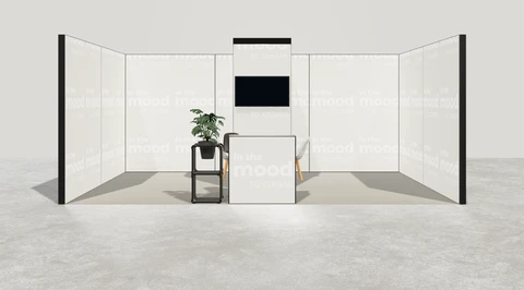 Gotowe stoisko 6 × 4 m, szeregowe, M100 LED