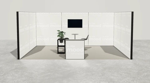 Gotowe stoisko 6 × 4 m, szeregowe, M100 LED